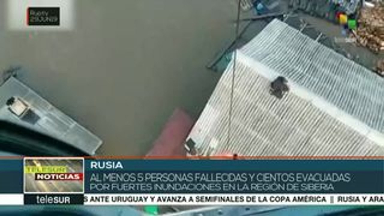 Rusia: inundaciones afectan a cientos de personas en Irkutsk