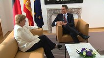 Pedro Sánchez se reúne con Ángela Merkel