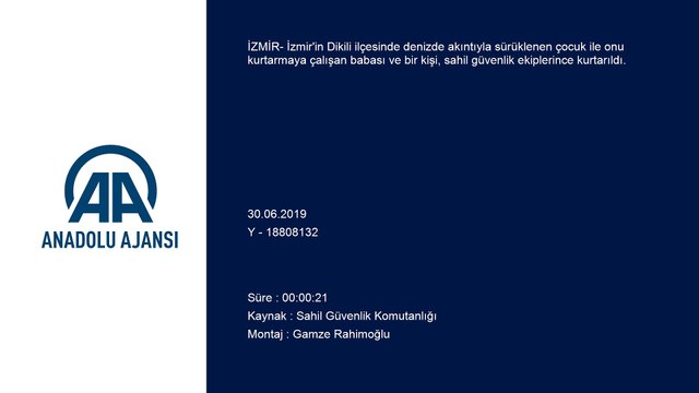 Denizde akıntıya kapılan çocuk ile iki kişi kurtarıldı - İZMİR
