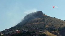 Mardin Kalesi'nde otlar tutuştu... Kale duman içinde kaldı