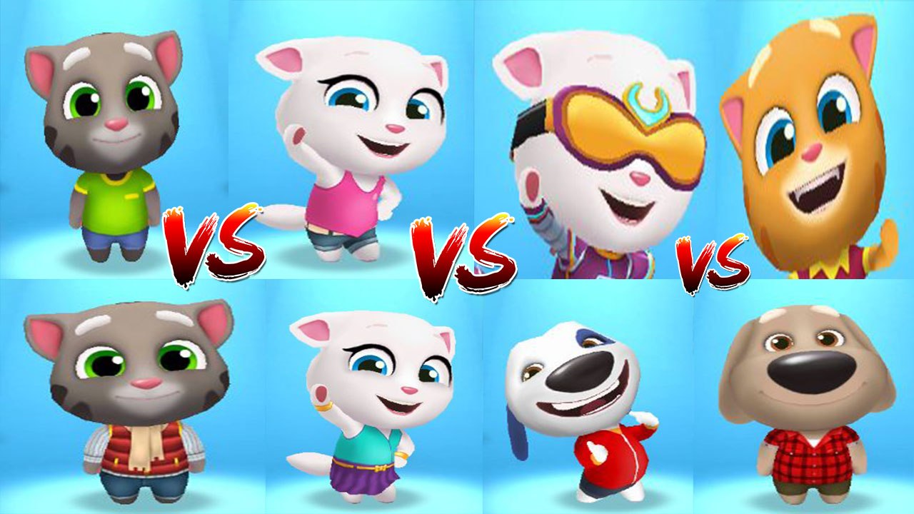 Cyber Angela vs Frosty Tom vs Neon Angela vs Talking Tom vs Talking Ben vs Talking Ginger vs Talking Hank