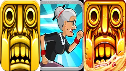 Temple Run 1 vs Angry Gran Run vs Temple Run 2 — NEW Compilation