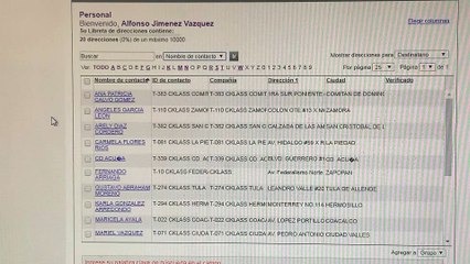 libreta de contactos FedEx
