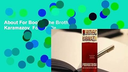 About For Books  The Brothers Karamazov  For Kindle