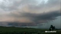 Mesmerizing time lapse of supercell transitioning into a shelf cloud