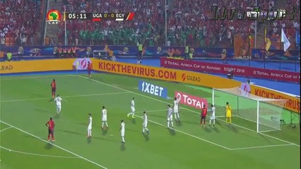 مباراه منتخب مصر و اوغندا كاس الامم الافريقيه  الشوط الاول  30__6_2019