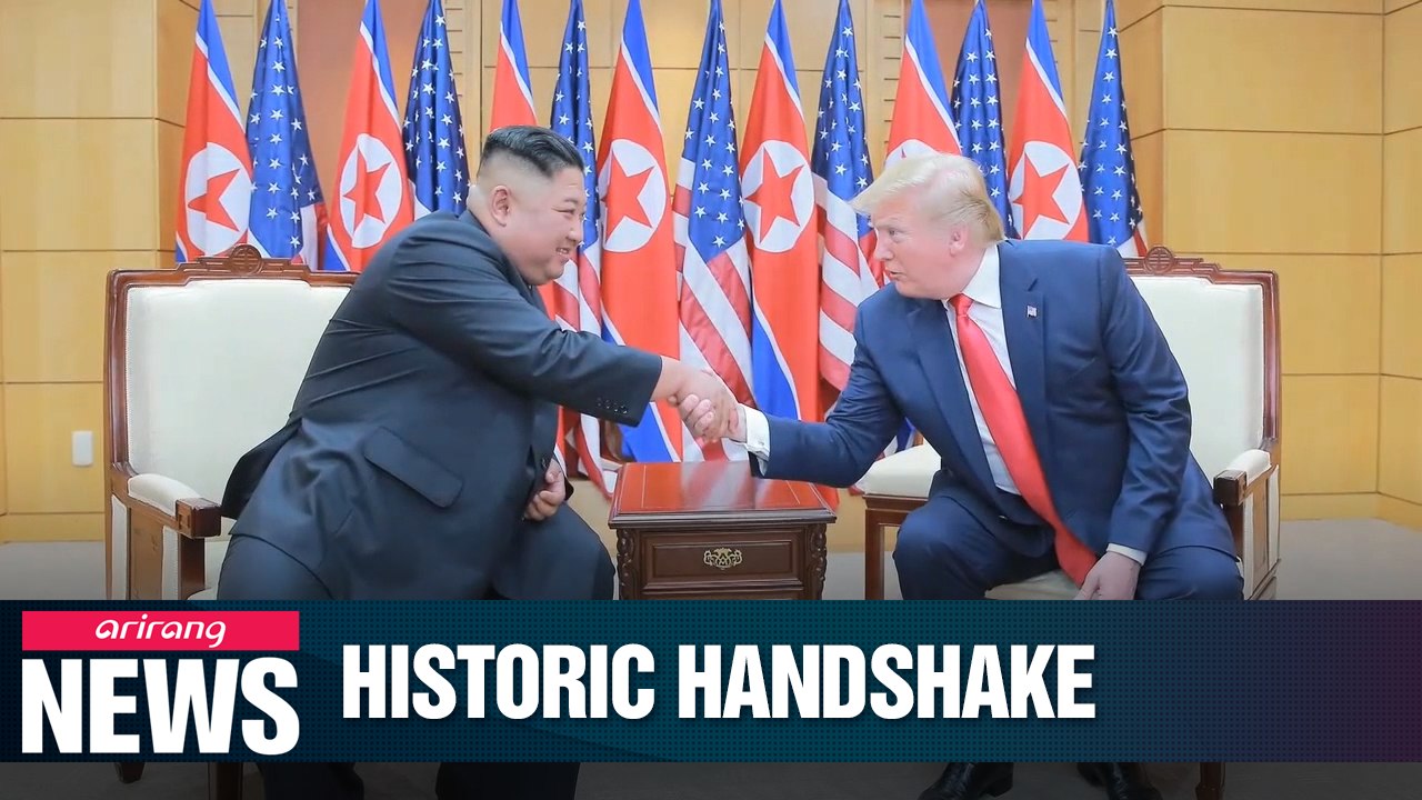 N. Korean media calls Kim-Trump handshake "historic meeting" and "breakthrough in denuclearization" efforts