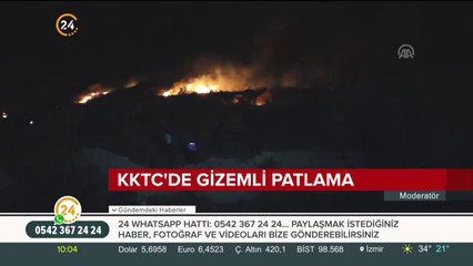 KKTC'de patlama ve yangın
