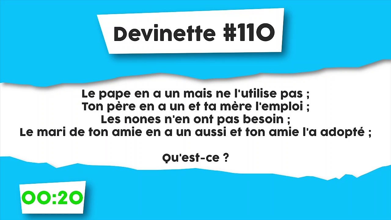 Devinette #110 : Qui suis-je ?