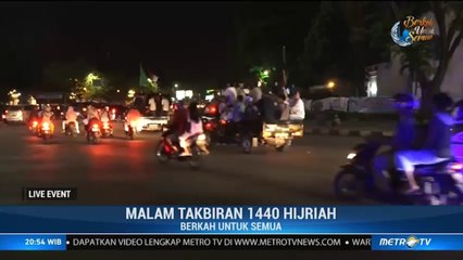 Malam Takbiran, Warga Padati Jalanan Kota Palembang