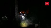 Bomberos intentan contener el incendio de Cenicientos