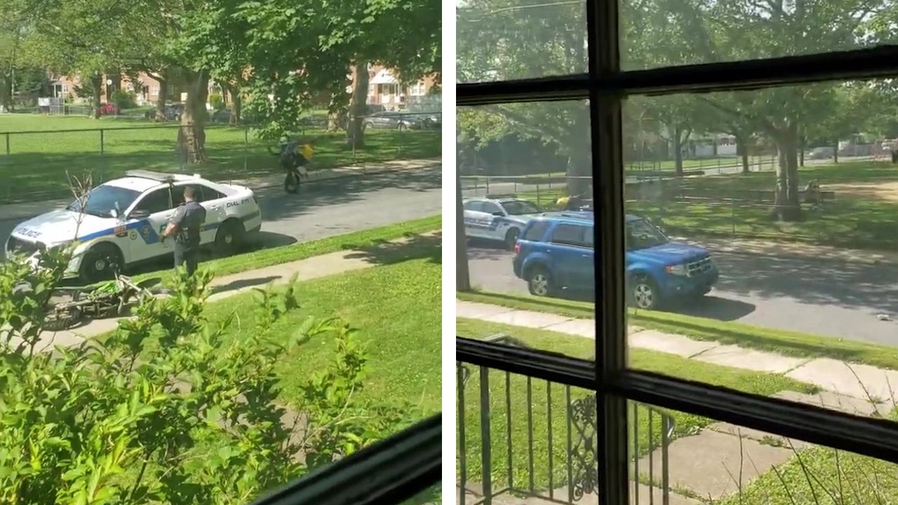 Un jeune s'amuse à faire des wheelings devant la police et finit par s'encastrer dans leur voiture