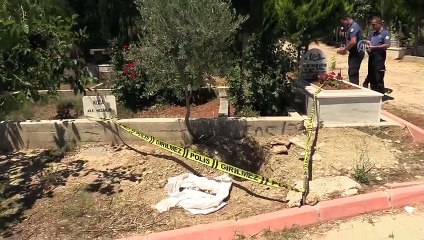 Mezarlıkta izinsiz defin şüphesiyle kazılan alandan boş kefen çıktı - ADANA