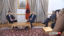 Report TV - Pamje nga takimi, Meta pret Bashën në presidencë