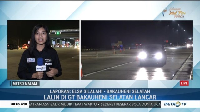 Lalu Lintas di GT Bakauheni Selatan Lancar