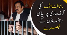 Watch: Senior politicians take on the Rana Sanaullah arrest