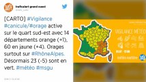 Canicule et orage : Vigilance orange maintenue pour 14 départements