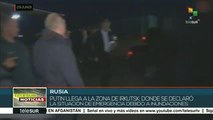Llega pdte. Vladimir Putin a Irkutsk, en emergencia por inundaciones