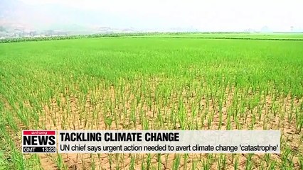UN chief says urgent action needed to avert climate change 'catastrophe'