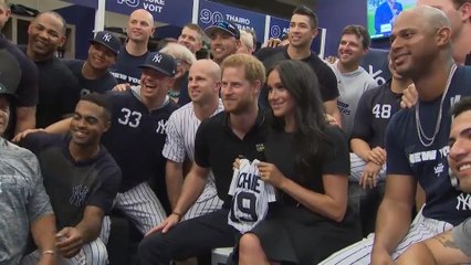 Prince Harry and Meghan Markkle attend Major League Baseball in London