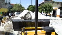 Una inusual granizada cubre de hielo la ciudad mexicana de Guadalajara
