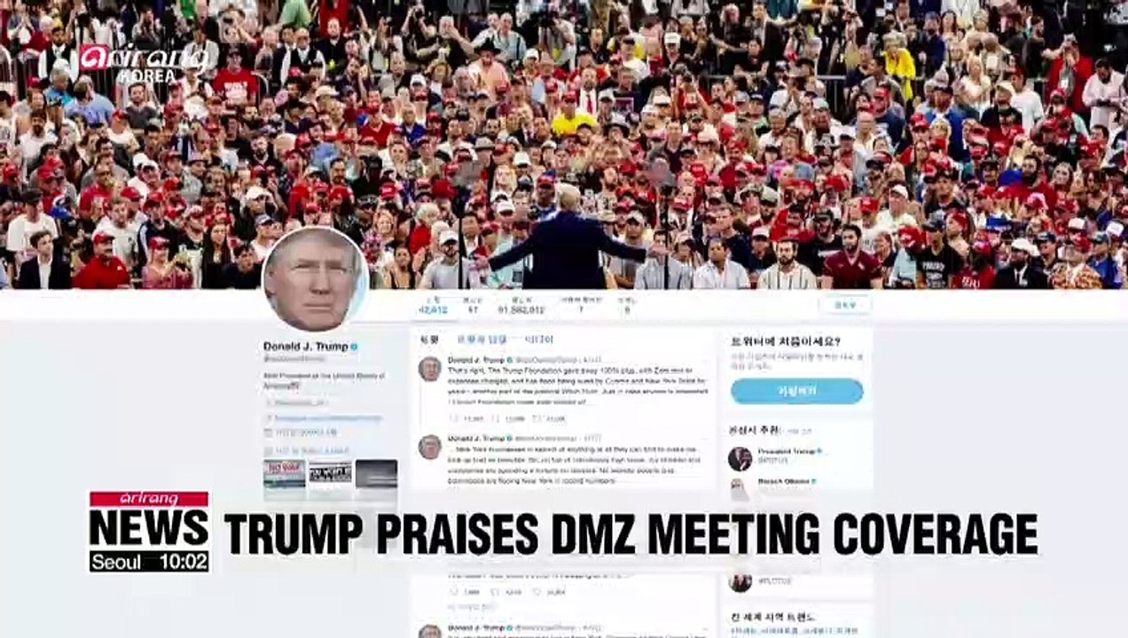 Trump tweets it was great call on Kim Jong-un to have "very well covered meeting" at DMZ