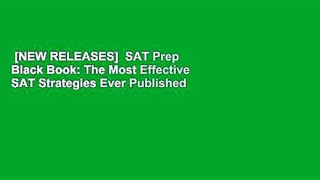 [NEW RELEASES] SAT Prep Black Book: The Most Effective SAT Strategies Ever Published