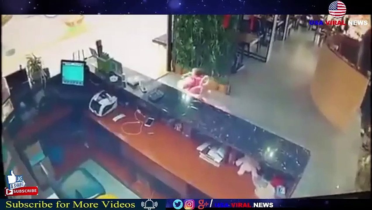 Shocking moment baby falls down escalator in Chinese mall -