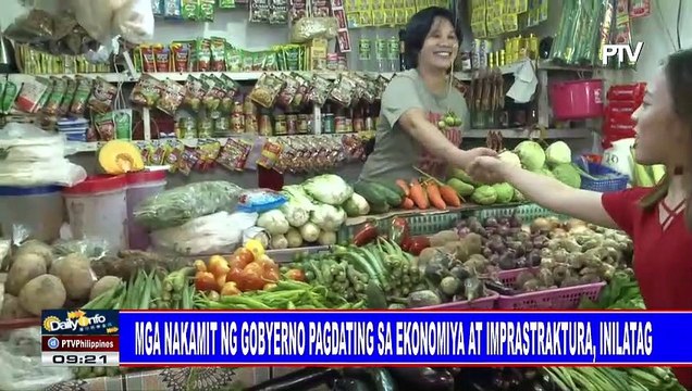 Mga nakamit ng gobyerno pagdating sa ekonomiya at imprastraktura, inilatag