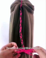 Many ways of tying girls' hair