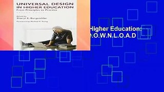 R.E.A.D Universal Design in Higher Education: From Principles to Practice D.O.W.N.L.O.A.D