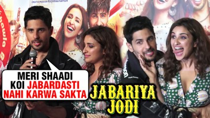Sidharth Malhotra On Kiara, Parineeti's CRAZY Fan | Jabariya Jodi FULL Trailer Launch | UNCUT