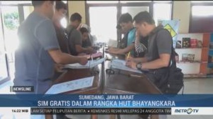 Tải video: HUT Bhayangkara, Warga yang Lahir Tanggal 1 Juli Gratis Buat SIM di Polres Sumedang