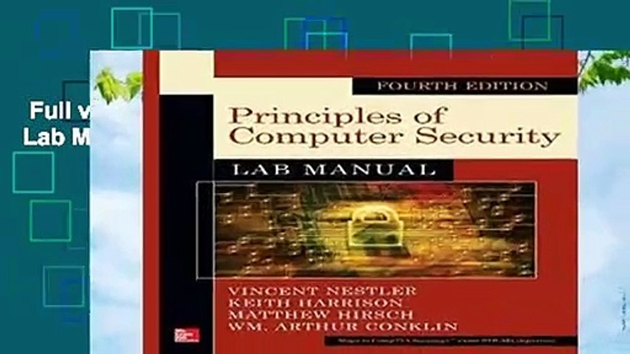 Full version  Principles of Computer Security Lab Manual, Fourth Edition Complete