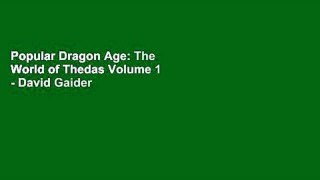 Popular Dragon Age: The World of Thedas Volume 1 - David Gaider