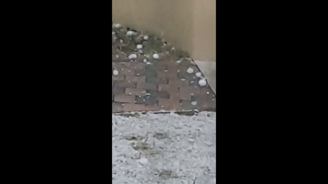 Durant une minute, cette habitante du Puy-de-Dôme a filmé l'impressionnante averse de grêle depuis sa fenêtre