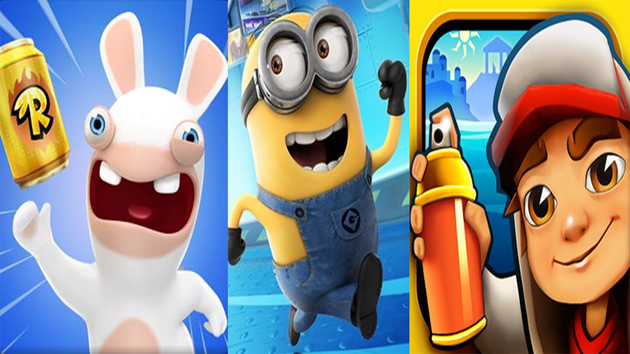 Rabbids Crazy Rush vs Despicable Me Minion Rush vs Subway Surfers  — NEW Compilation