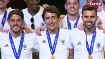 La selección sub-21 es recibida en la Ciudad del Fútbol