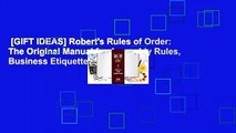 [GIFT IDEAS] Robert's Rules of Order: The Original Manual for Assembly Rules, Business Etiquette,