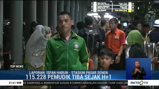 Stasiun Pasar Senen Masih Dipadati Penumpang Arus Balik