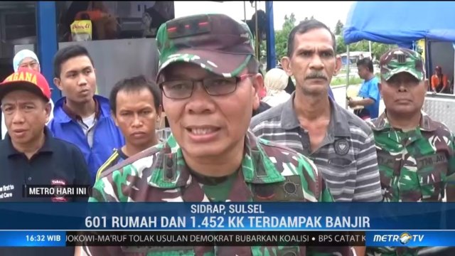 1.452 KK di Kabupaten Sidrap Terdampak Banjir
