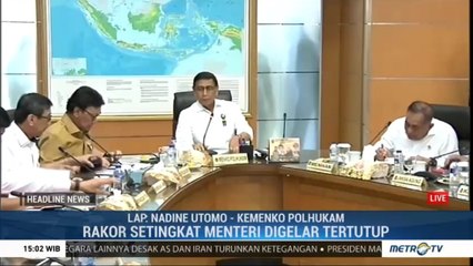 Menko Wiranto Pimpin Rakor Evaluasi Situasi Pascalebaran
