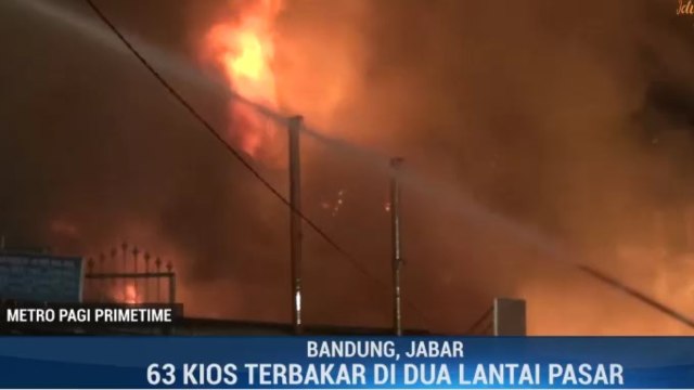 63 Kios di Pasar Ujungberung Ludes Terbakar