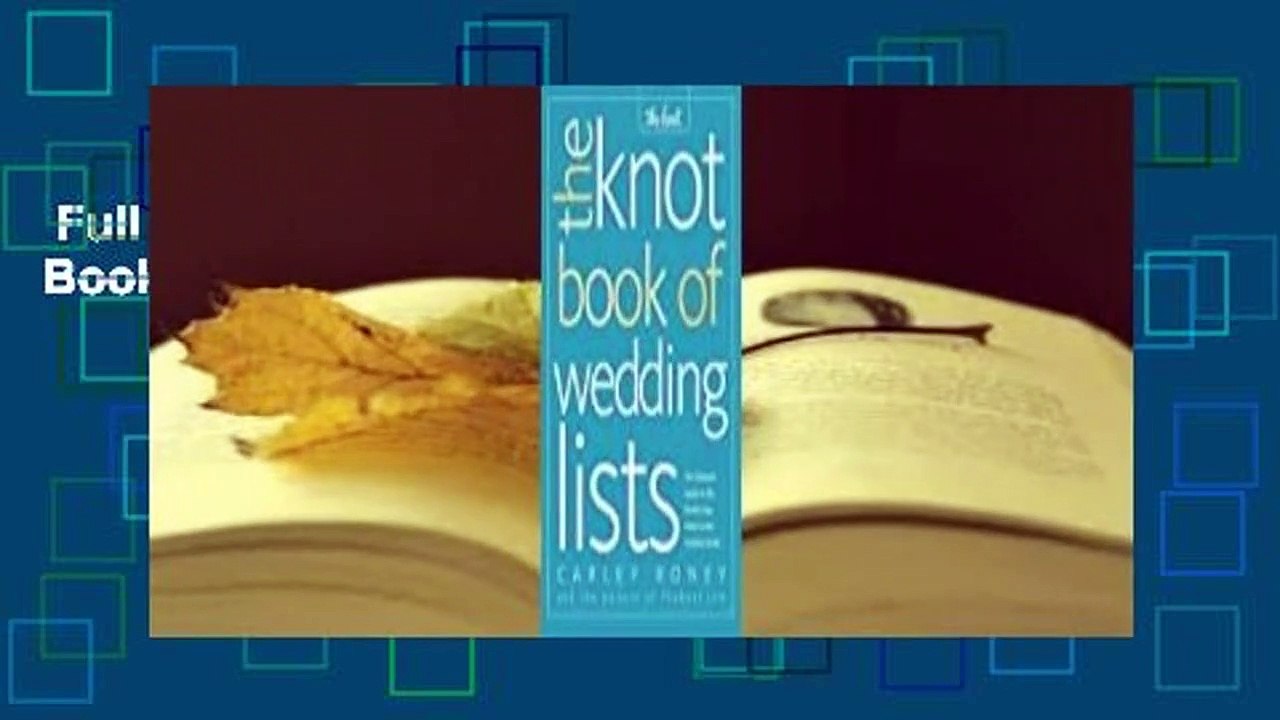 Full version  The Knot Book of Wedding Lists Complete