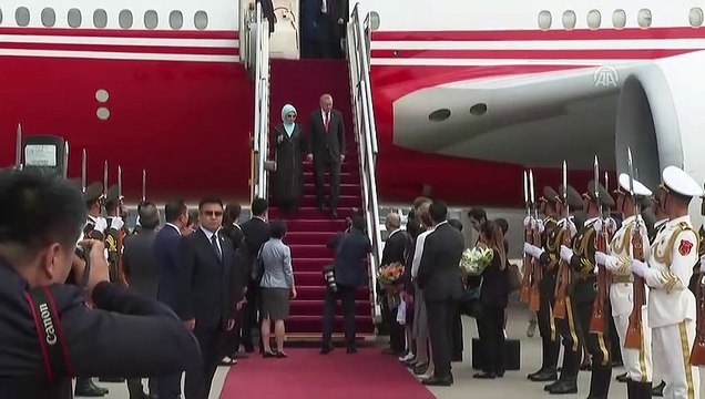Cumhurbaşkanı Erdoğan Çin'de - Havalimanı karşılama - PEKİN