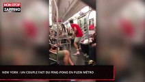 New York : Un couple fait du ping-pong en plein métro (Vidéo)