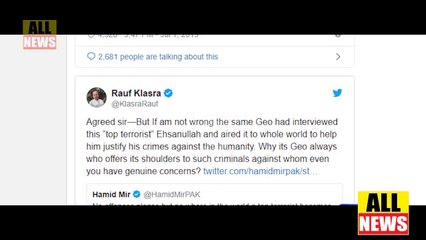 Debate B_w Rauf Klasra & Hamid Mir On Twitter | Geo Anchor | PMLN | TV Anchor