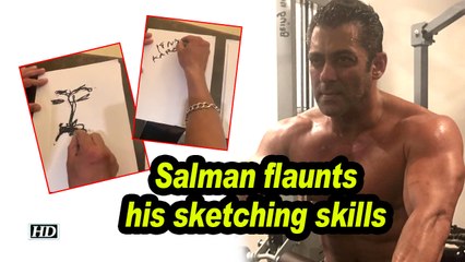 Salman fluants his sketching skills