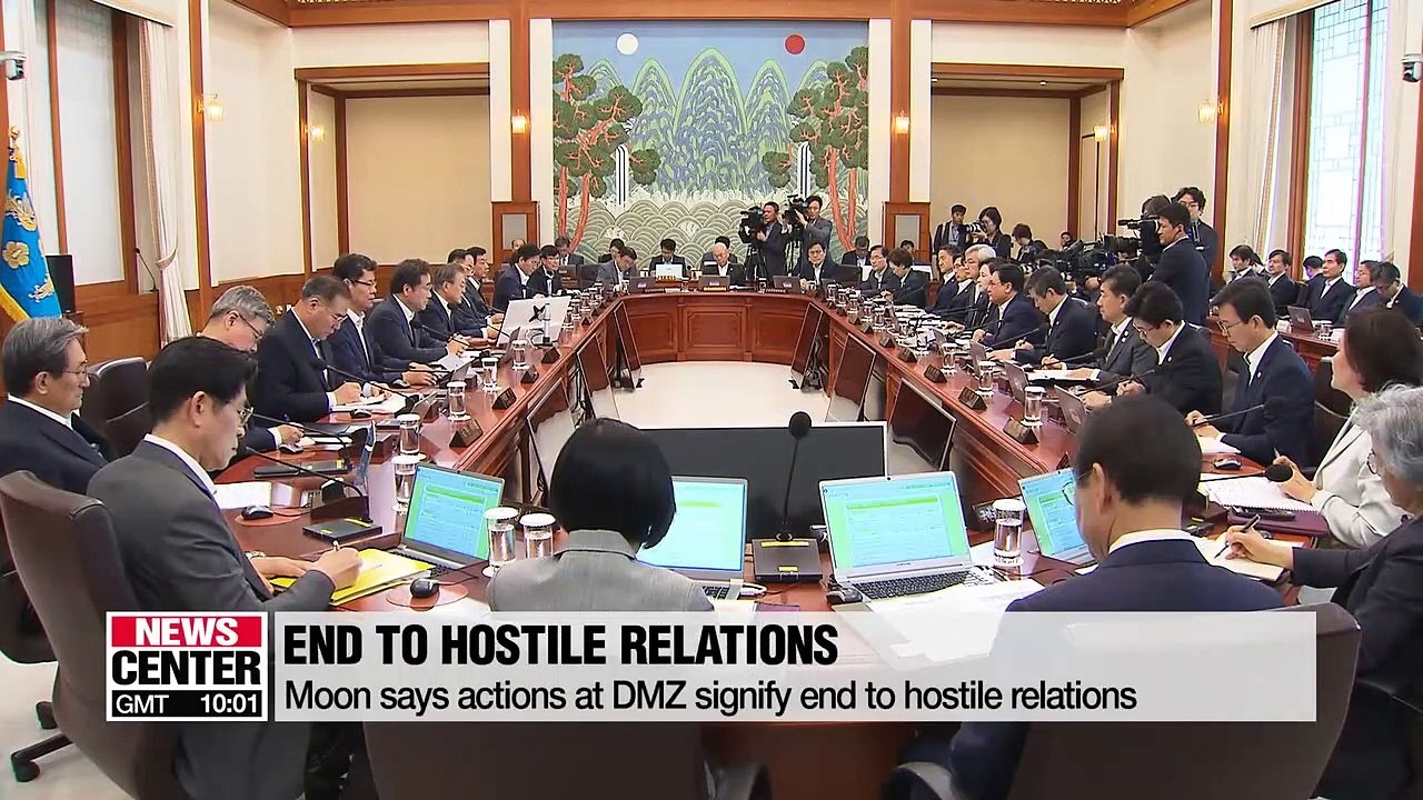 Moon says actions at DMZ signify end to hostile relations