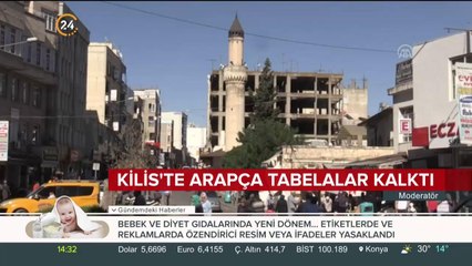 Kilis'te Arapça tabelalar kalktı